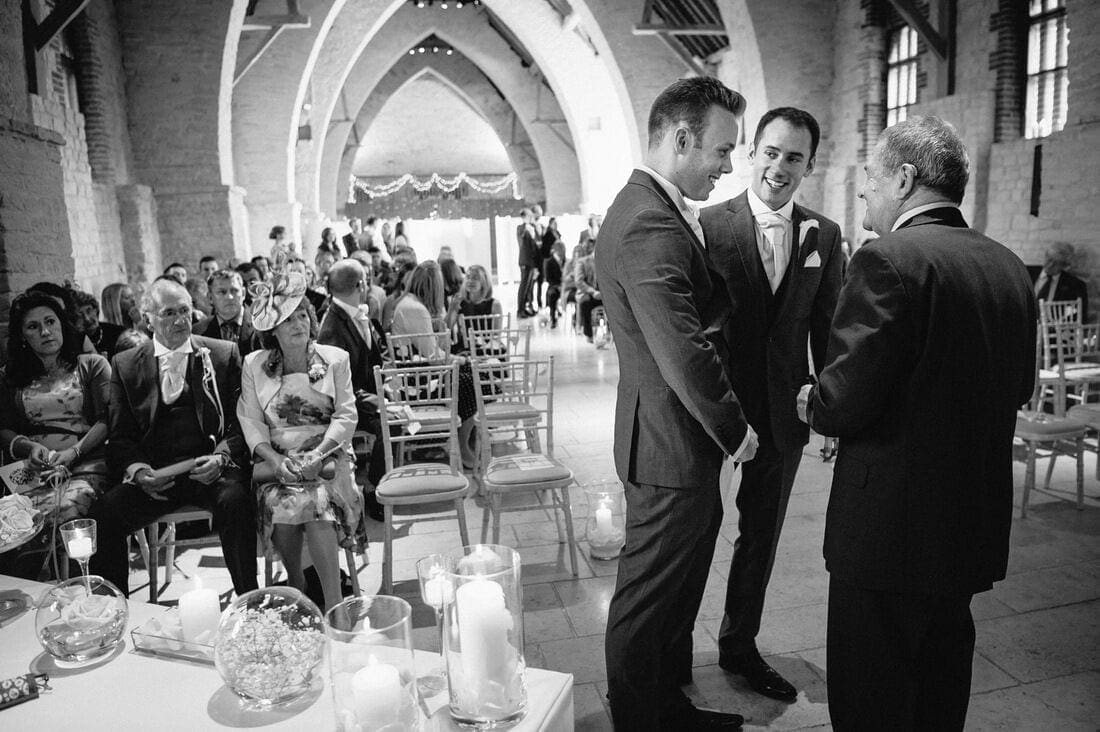 the groom and best man wait anxiously