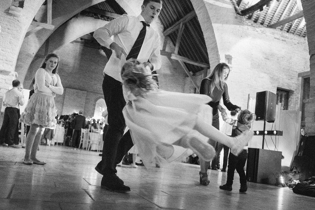 spinning kids on the dance floor