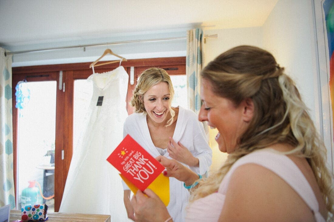 laughter on the wedding morning