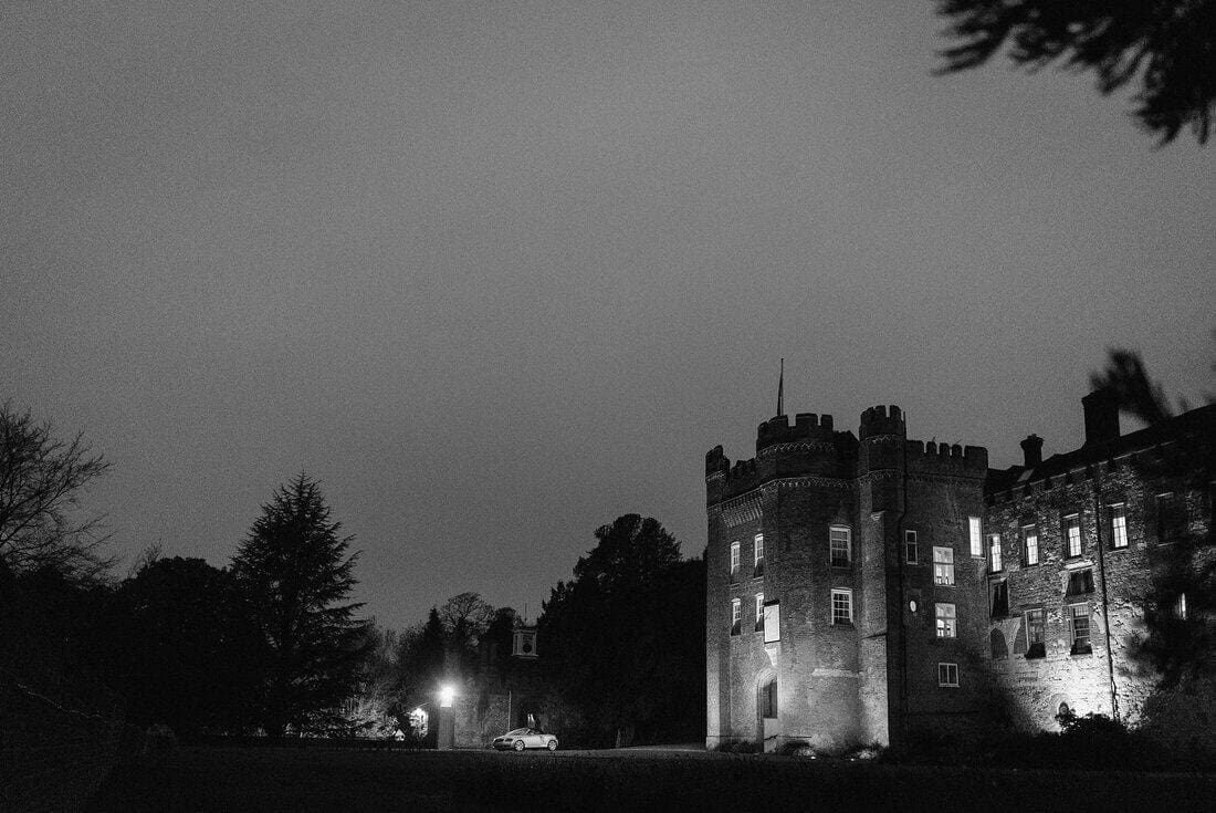 farnham castle at night