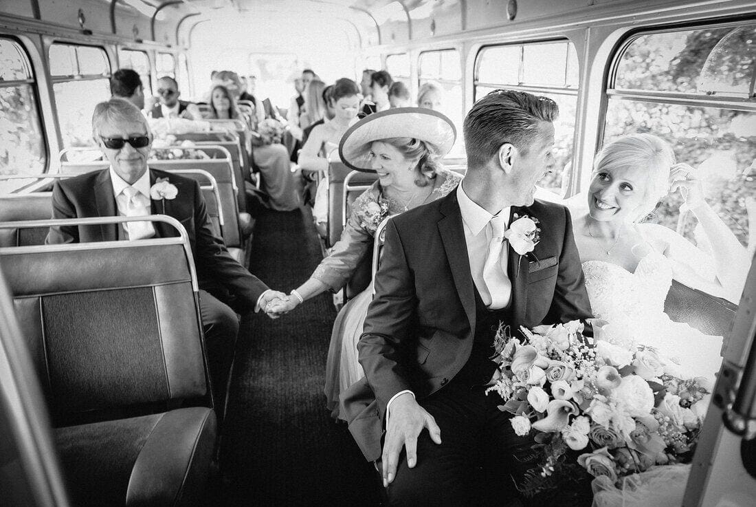 the wedding bus