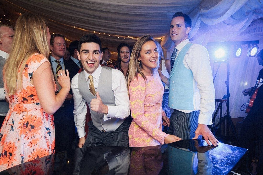 guests enjoy the wedding party