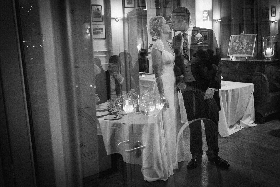 a secret kiss between husband and wife