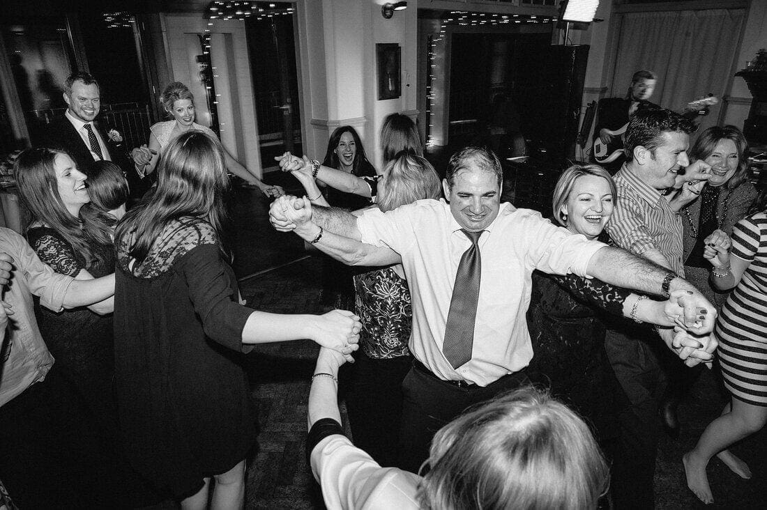 dance floor mayhem on the wedding
