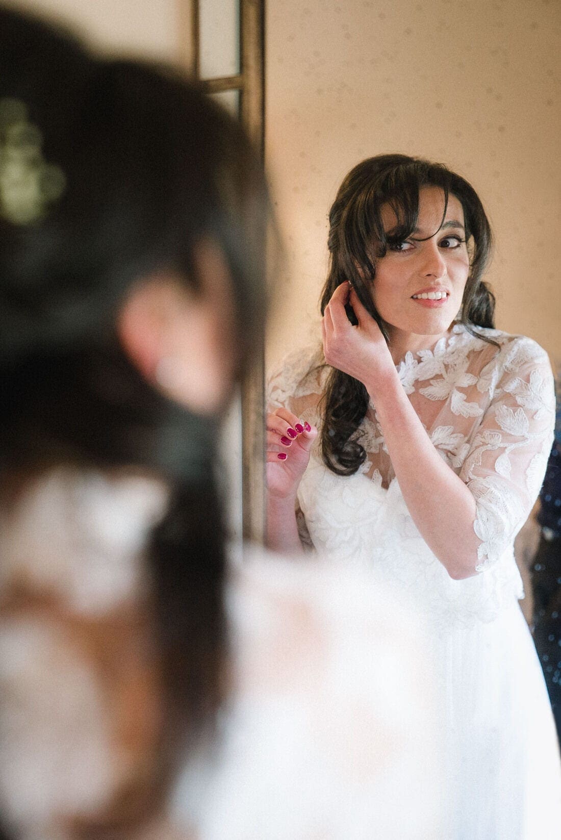 a final check before the wedding