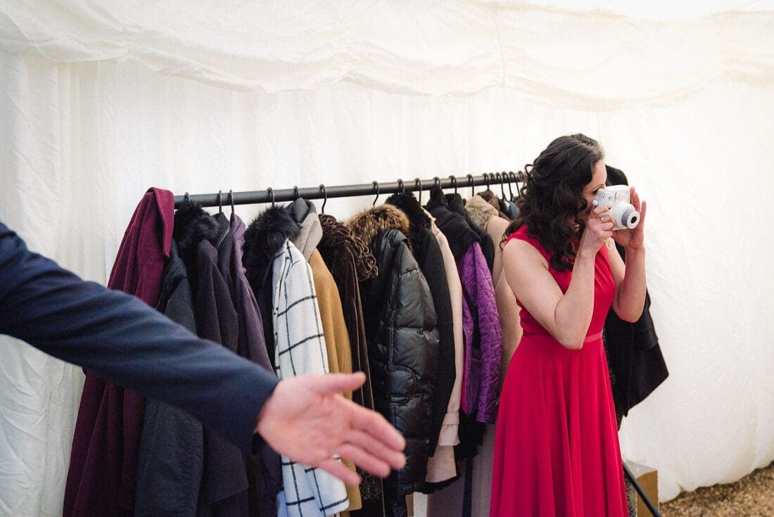 taking photos for the guest book