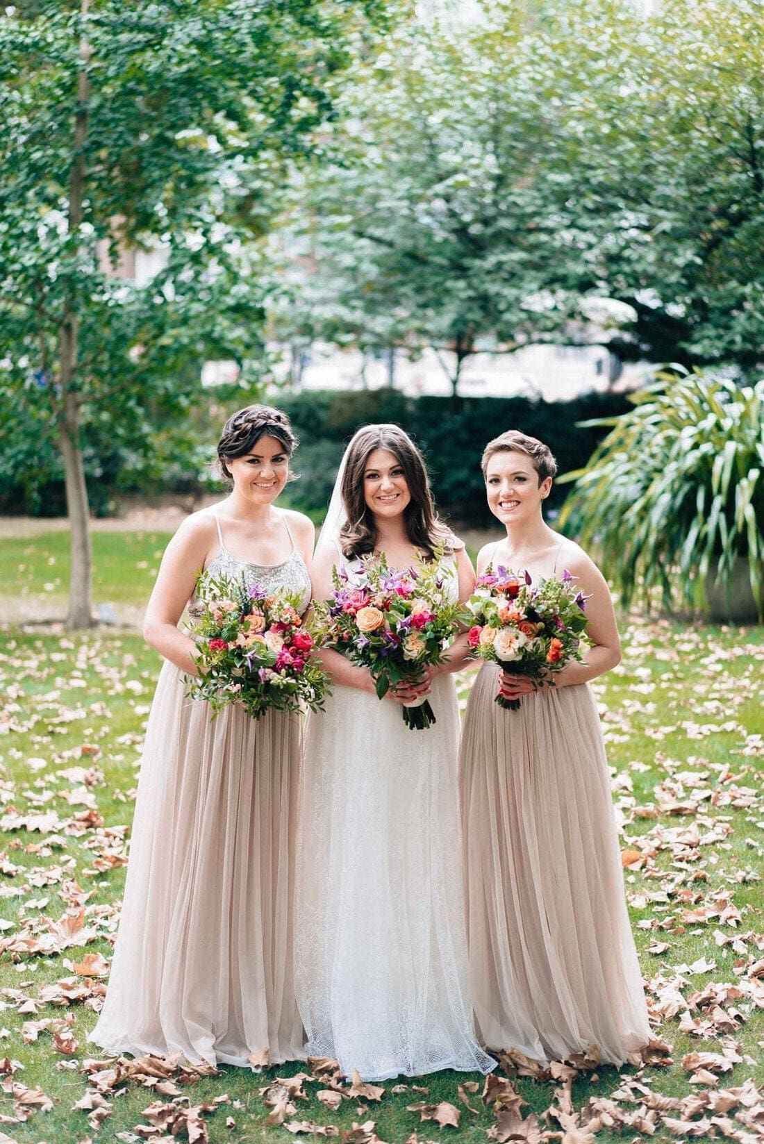 bride and bridesmaids portrait