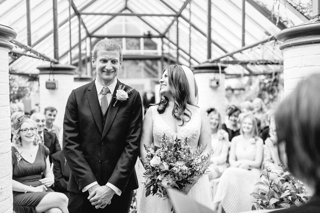 a lighter moment during the marriage ceremony