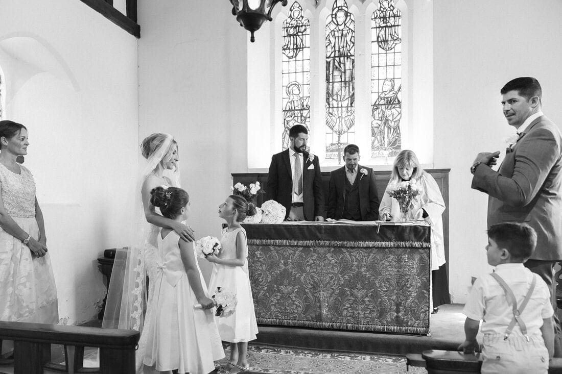 signing the register at St Martha's Chilworth