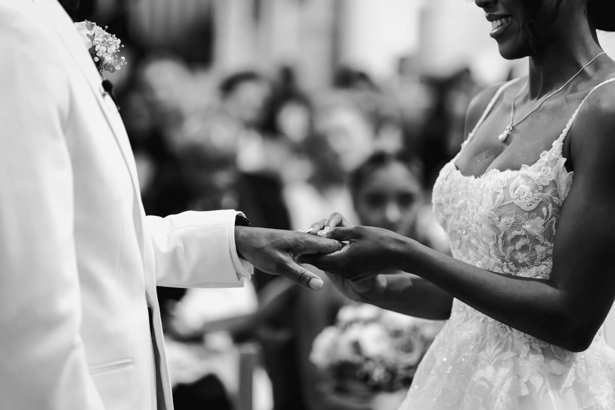 wedding ring exchange