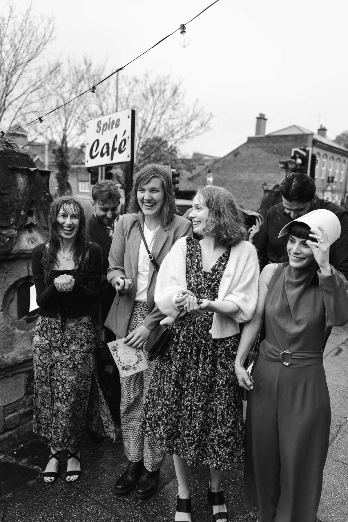a rainy wedding day England