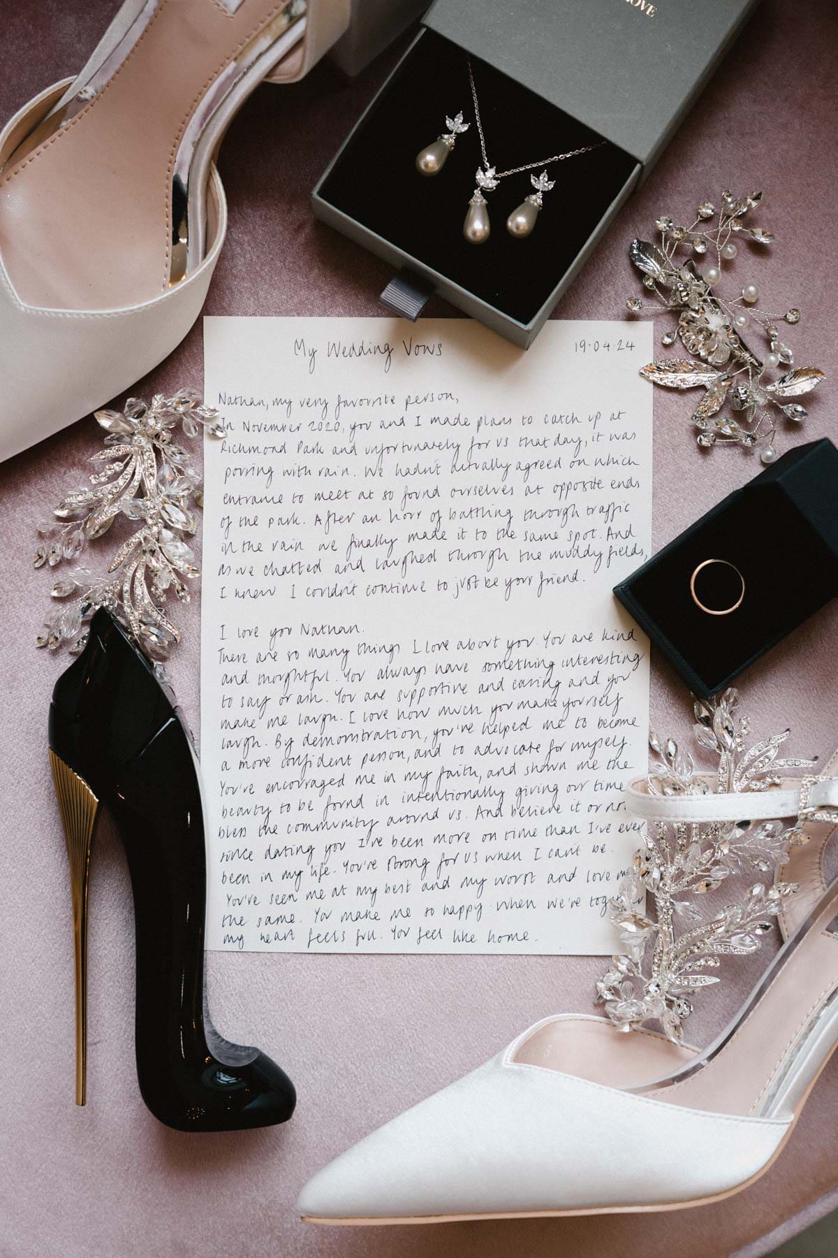 wedding flatlay