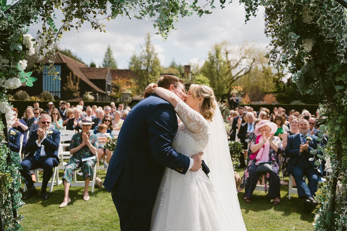 outdoor wedding ceremony at Cain Manor