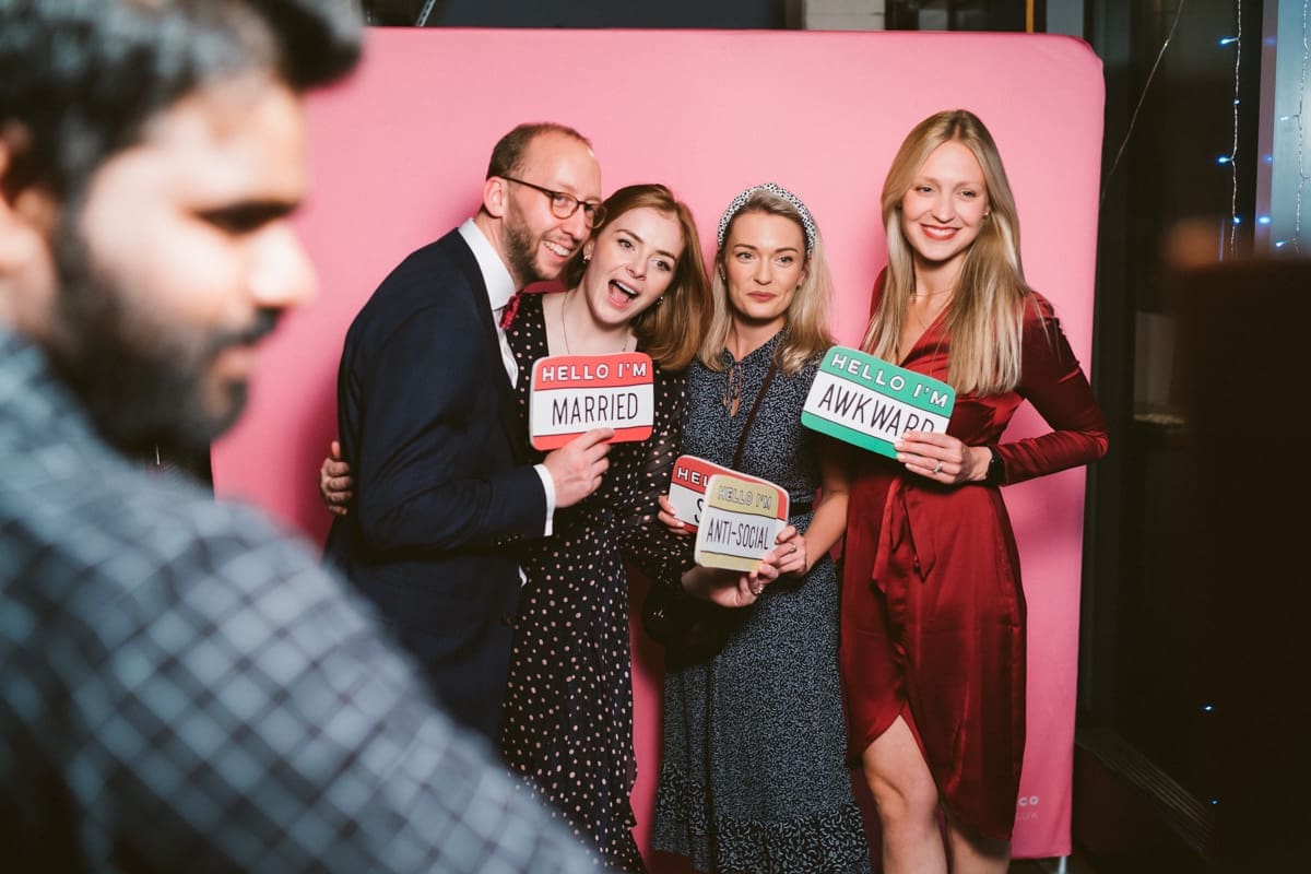 photo booth at London wedding